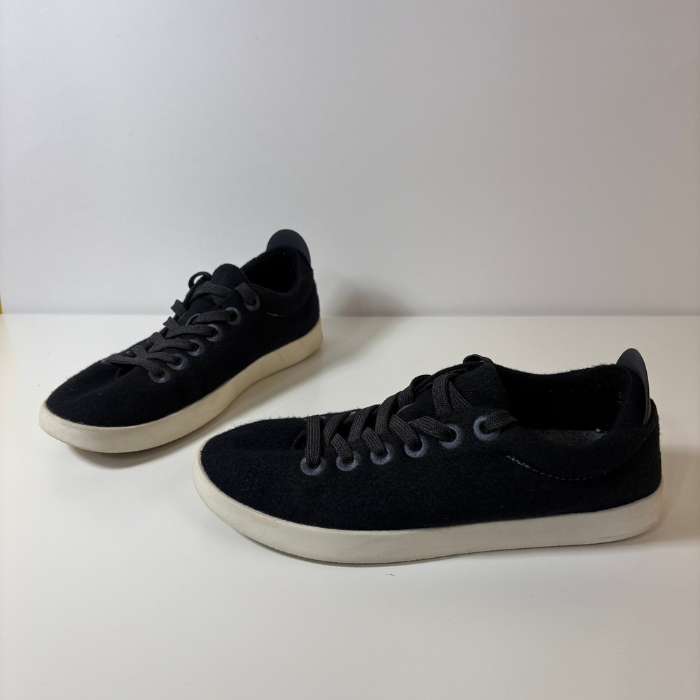 Allbirds Wool Pipers Women Low Top Comfort Sneaker Shoe Size 8 Black Sustainable
